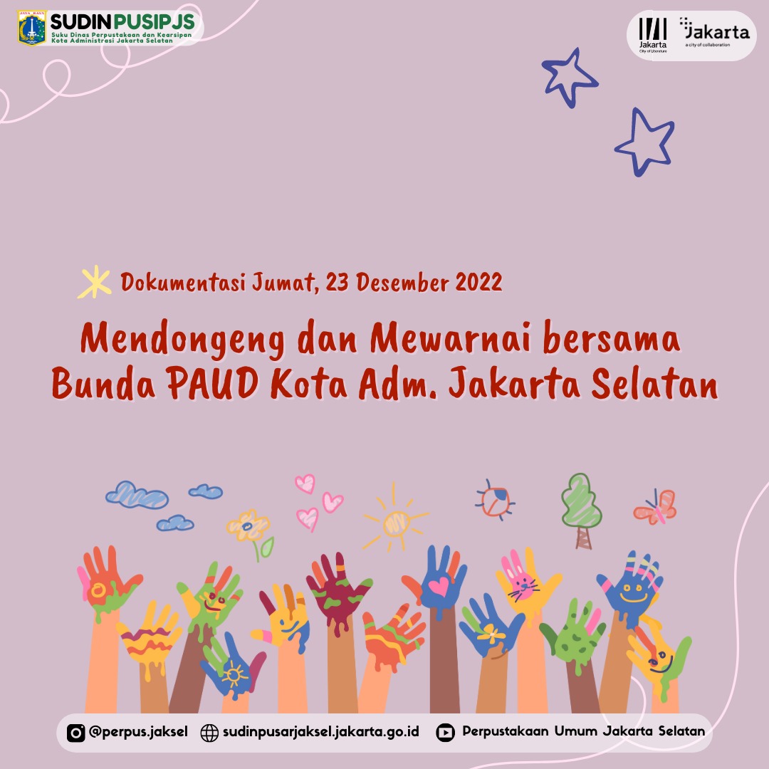 Mendongeng Dan Mewarnai Bersama Bunda PAUD Kota Administrasi Jakarta Selatan